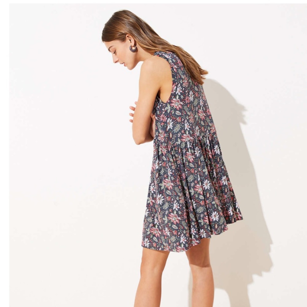 Loft v-neck swing dress